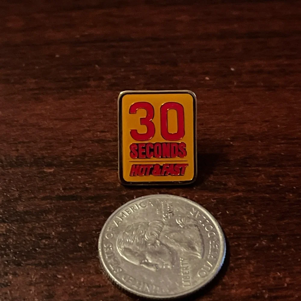 Vintage McDonald’s‎ 30 Seconds Hot And Fast Employee Lapel Hat Pin